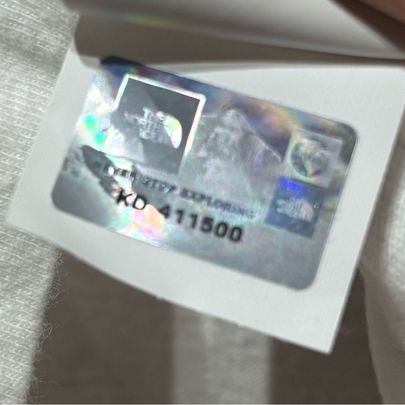 The North Face White Organic Cotton Blend V-Neck T-Shirt Women’s Large - Picture 4 of 7